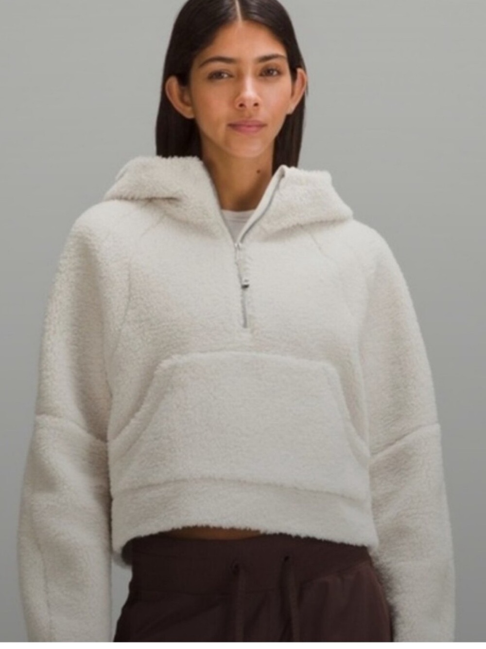 Lululemon Oversized Half Zip Cropped Scuba Sherpa size XS/S